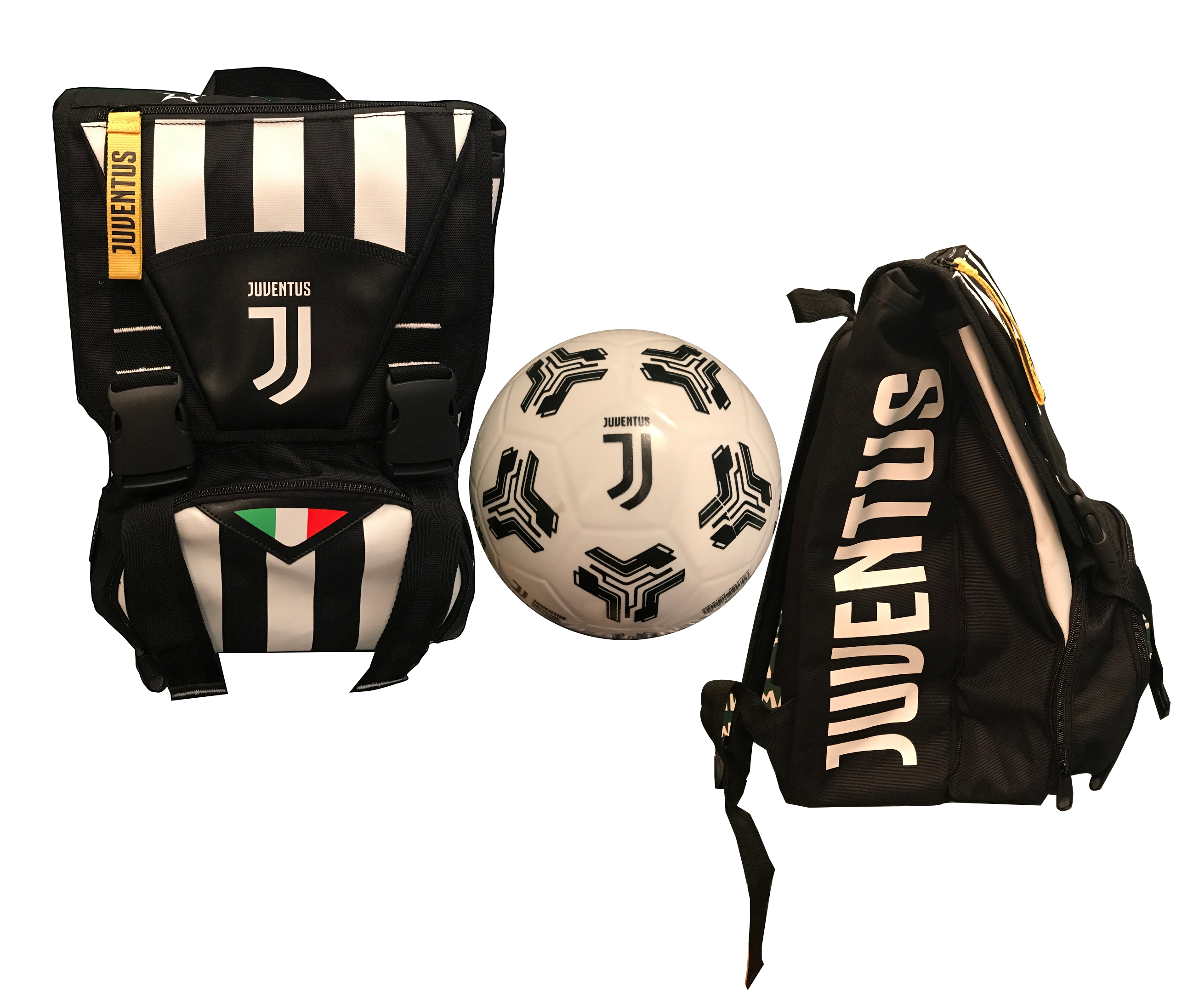 Zaino Scuola Estensibile Ufficiale + Pallone Ufficiale F.C. Juventus