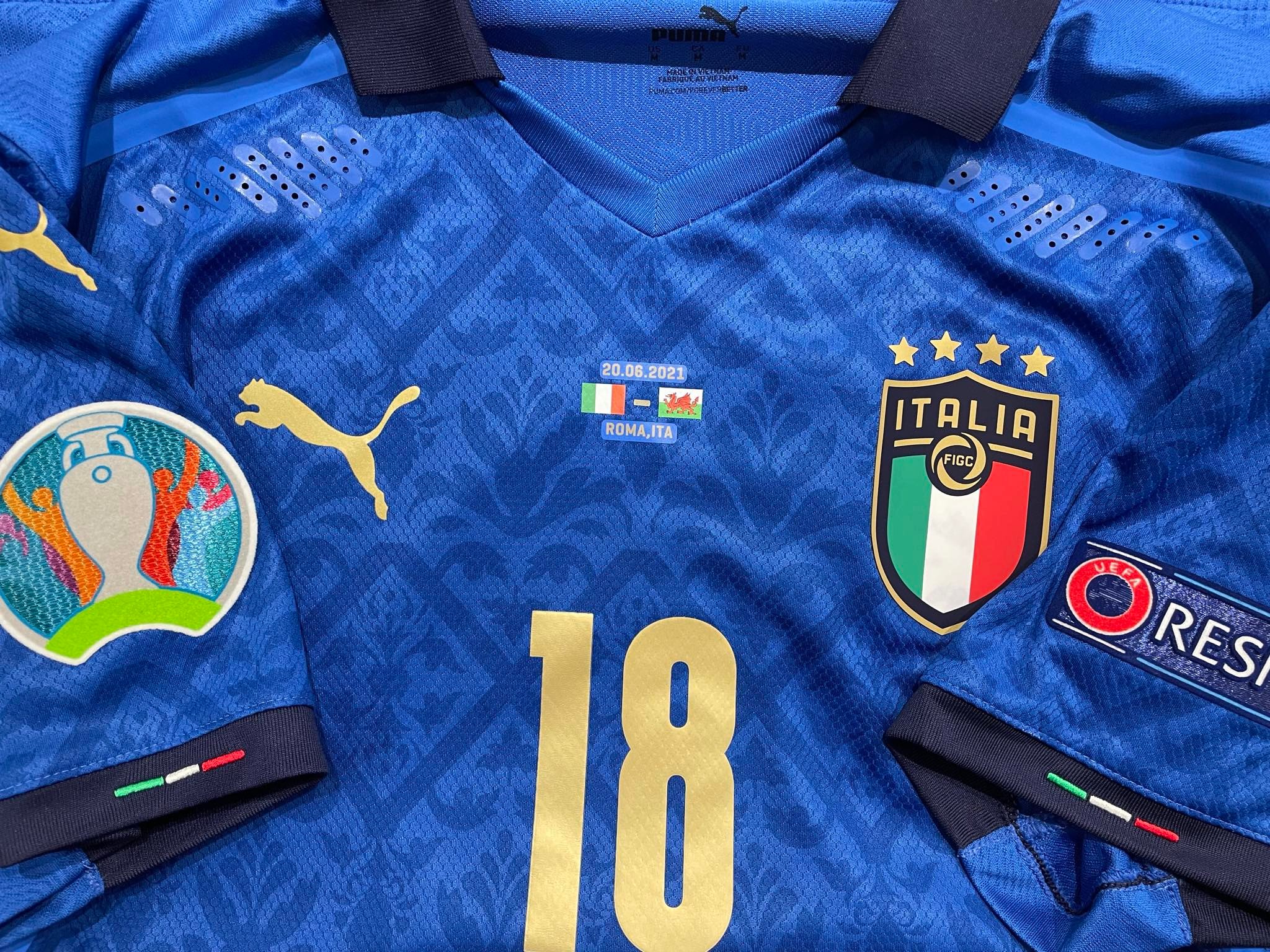 T-shirt Italia Euro 2020 Maglia Italia Barella 18 azzurri adulto Bambino Nicolò 
