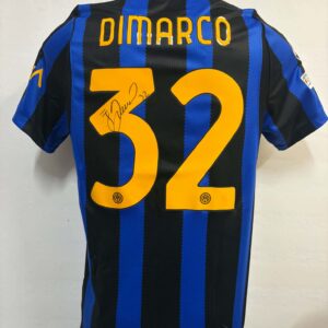 Maglia Gara Home Champions League "Dimarco 32" Autografata Firma Singola F.C. Inter 2026/2027